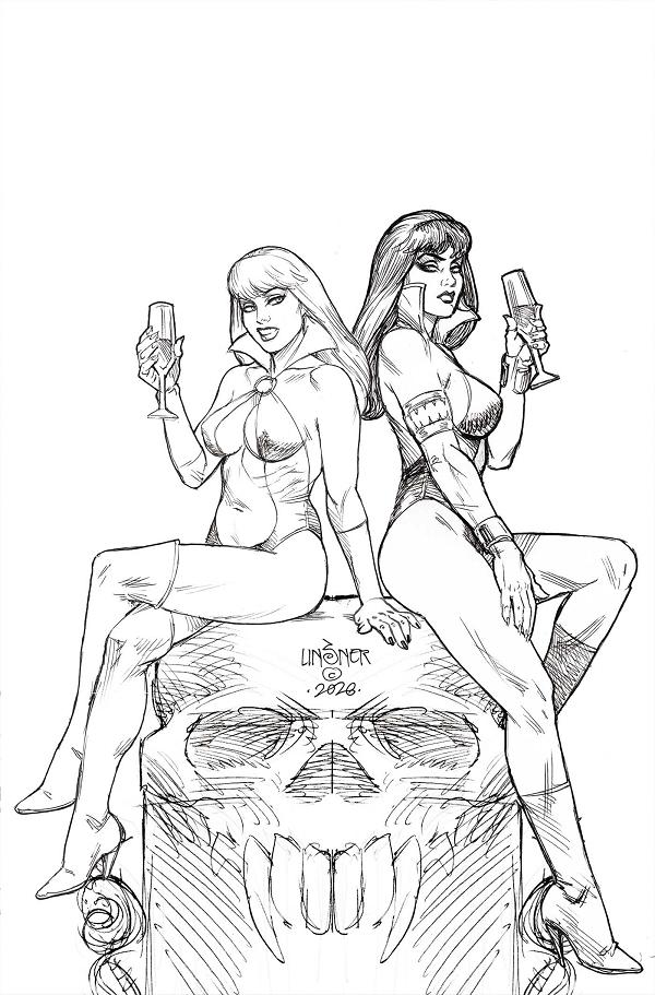 Vampirella (2026) #5 CVR P CVR P INC 1:10 JOSEPH MICHAEL LINSNER LINE ART VIRGIN cover