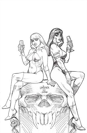 Vampirella (2026) #5 CVR P CVR P INC 1:10 JOSEPH MICHAEL LINSNER LINE ART VIRGIN cover