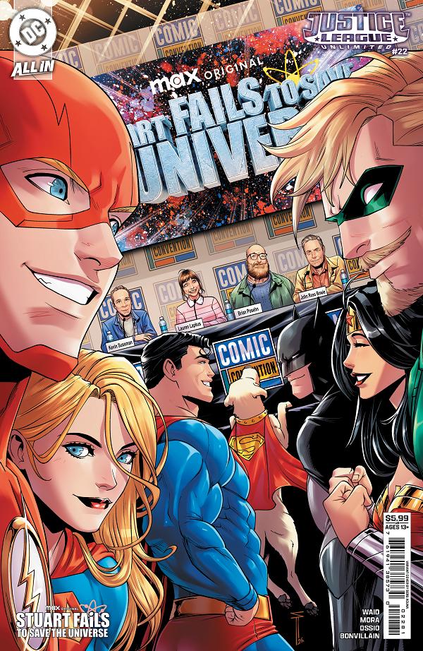 Justice League Unlimited #22 CVR G CVR G SERG ACUNA STUART FAILS TO SAVE THE UNIVERSE CARD STOCK cover