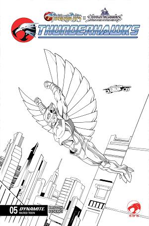 Thundercats X Silverhawks Thunderhawks #5 CVR K CVR K DECLAN SHALVEY LINE ART cover