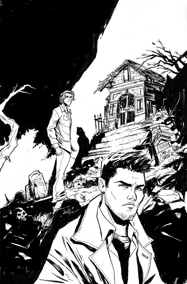 Supernatural #10 CVR L CVR L INC 1:5 DAVID COUSENS LINE ART VIRGIN cover
