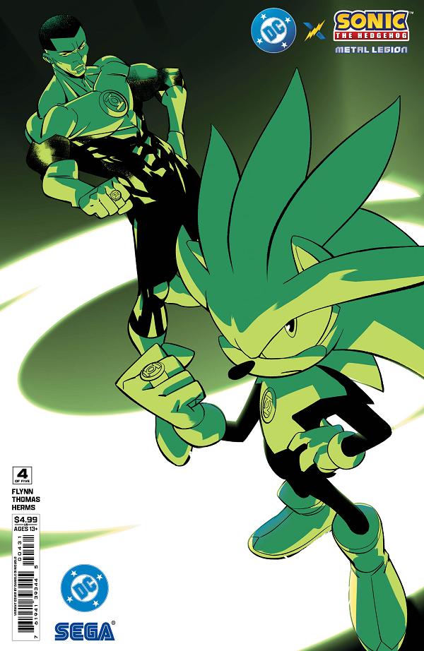 Dc X Sonic The Hedgehog Metal Legion #4 CVR C (OF 5) CVR C DANIELE DI NICUOLO CARD STOCK cover
