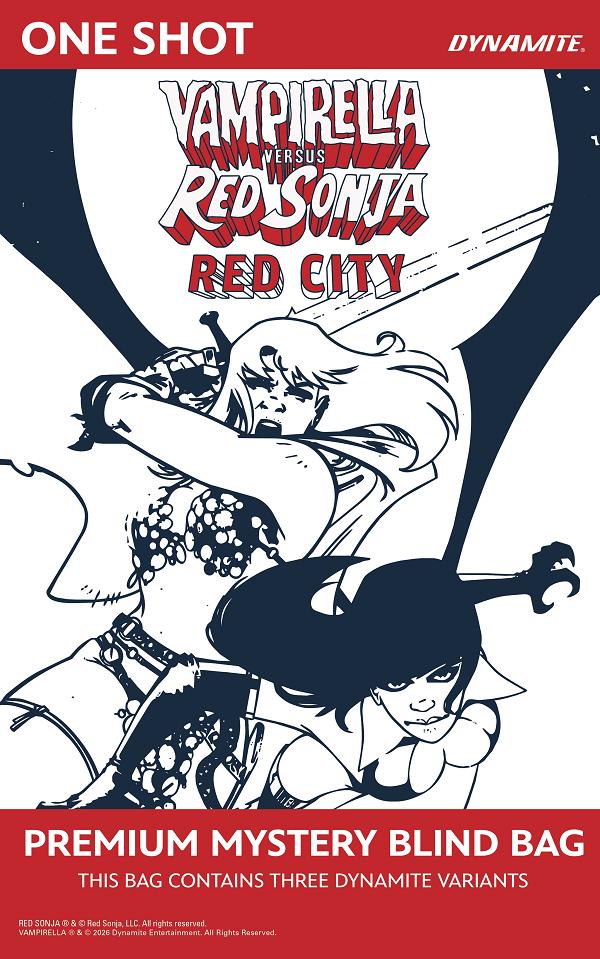 Vampirella Vs Red Sonja Red City #1 variant cover by Blind Bag