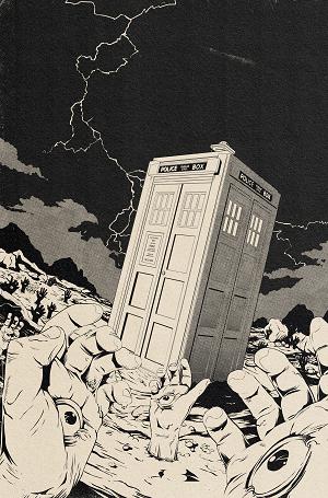 Doctor Who Circuit Breaker #2 CVR E (OF 2) CVR E FLOPS DALEK TAKEOVER COLOR YOUR OWN CARDSTOCK cover