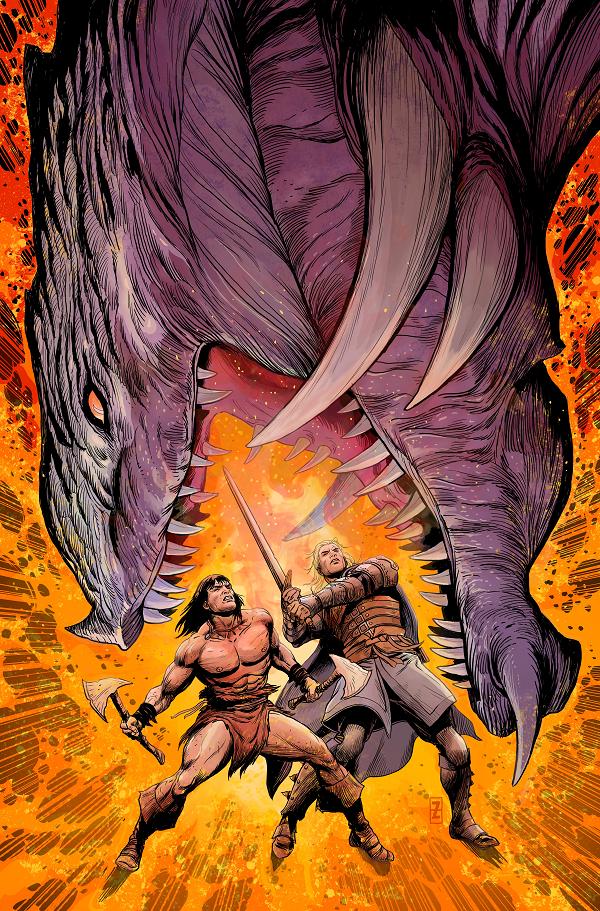 Conan And Dragonero #4 variant cover by Patch Zircher