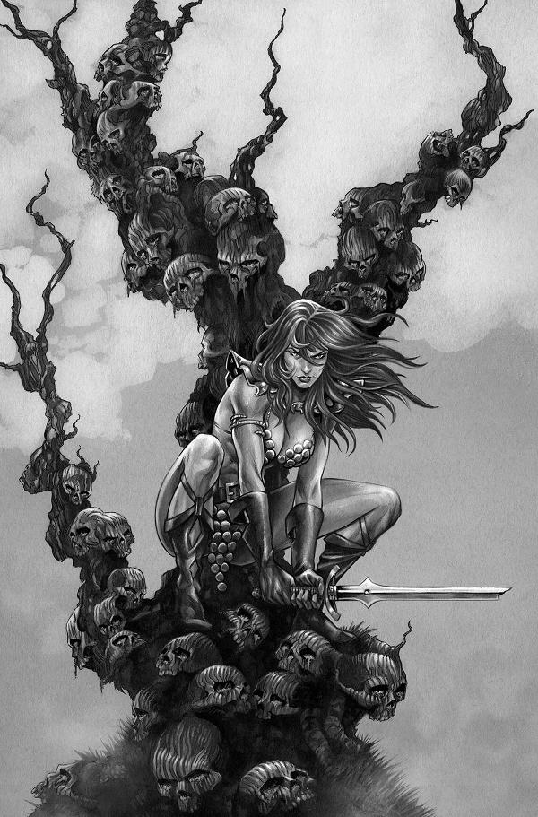 Red Sonja She Devil With A Sword #5 CVR M CVR M INC 1:7 MIKE ROOTH B&W VIRGIN cover
