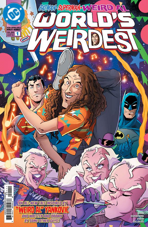Batman Superman Weird Al Worlds Weirdest #1 CVR A DAN SCHOENING cover