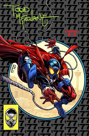 Spawn 77 #1 CVR I (OF 3) CVR I INC 1:250 TODD MCFARLANE SIGNED FOIL cover