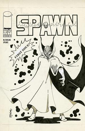 Spawn 77 #1 CVR H (OF 3) CVR H INC 1:100 TODD MCFARLANE ORIGINAL 1977 cover