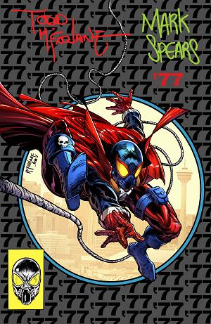 Spawn 77 #1 CVR J (OF 3) CVR J INC 1:500 MARK SPEARS & TODD MCFARLANE SIGNED FOIL cover