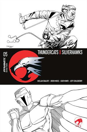 Thundercats X Silverhawks #5 CVR L CVR L DECLAN SHALVEY LINE ART cover