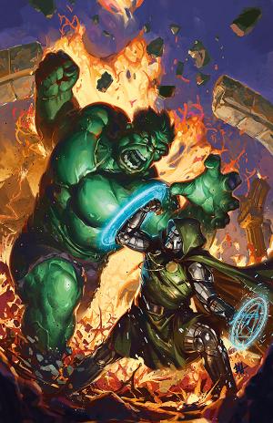 Doom All-On-One #1 BEN HARVEY VIRGIN VARIANT [1:50] cover