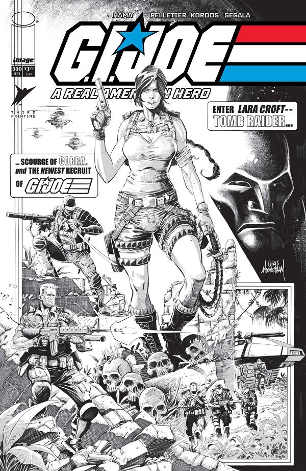 G.I. Joe: A Real American Hero #330 CVR B 3RD PTG CVR B CHRIS MOONEYHAM B&W cover