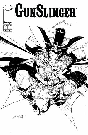 Gunslinger Spawn #57 CVR B CVR B CARLO BARBERI B&W cover