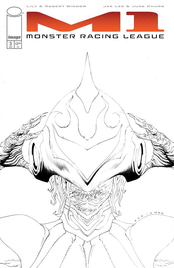 M1 Monster Racing League #3 CVR C CVR C INC 1:25 JAE LEE B&W cover