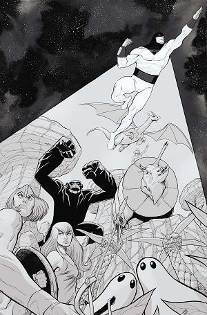 Space Ghost Vs The Herculoids #1 CVR O CVR O INC 1:5 DREW MOSS LINE ART VIRGIN cover