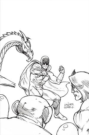 Space Ghost Vs The Herculoids #1 CVR P CVR P INC 1:7 JOSEPH MICHAEL LINSNER LINE ART VIRGIN cover