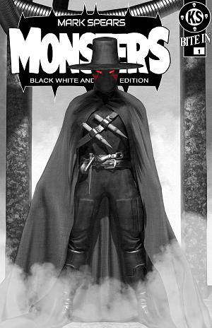 Mark Spears Monsters #1 CVR F 7TH PTG BLACK WHITE & DEAD EDITION CVR F INC 1:100 MARK SPEARS ABSOLUTE BATMAN #1 HOMAGE METAL cover