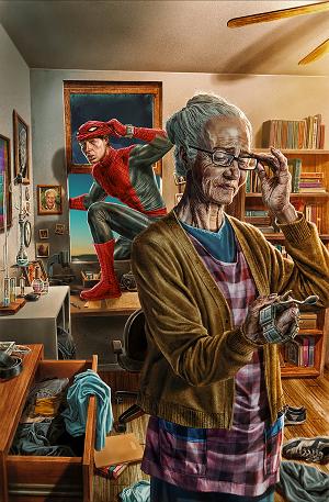 Amazing Spider-Man #35 LEE BERMEJO AMAZING VISIONS VIRGIN VARIANT [1:100] cover