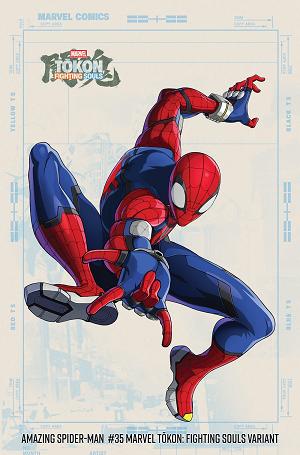 Amazing Spider-Man #35 MARVEL TOKON: FIGHTING SOULS VARIANT cover