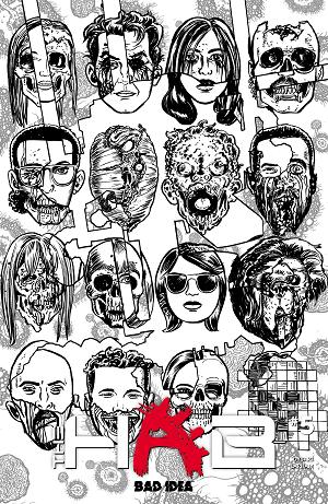Hab #5 CVR D (OF 5) CVR D DAVID LAPHAM BW INFECTED SKULLS cover