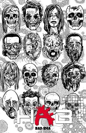 Hab #5 CVR E (OF 5) CVR E DAVID LAPHAM BW DEAD SKULLS cover