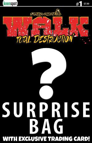 Walk Total Destruction #1 CVR B (ONE SHOT) CVR B STEFANO CARDOSELLI SURPRISE COVER BAGGED WITH TRADING CARD cover