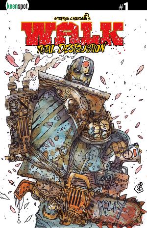 Walk Total Destruction #1 CVR C (ONE SHOT) CVR C STEFANO CARDOSELLI HOLOFOIL FLIP cover