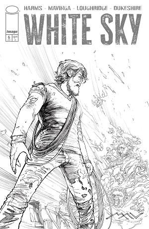 White Sky #6 CVR C CVR C JP MAVINGA B&W cover