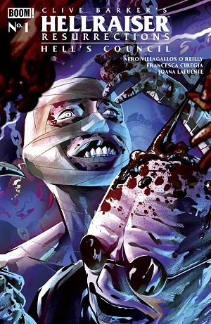 Hellraiser: Resurrections - Hell's Council A Main (Dressed, Vilchez) #1 B Variant (Dressed, Sabbatini) cover