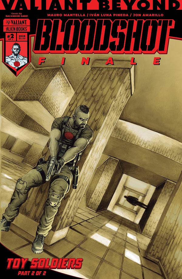 Valiant Beyond: Bloodshot --Toy Soldiers Finale #8 cover by Salvador Sanz