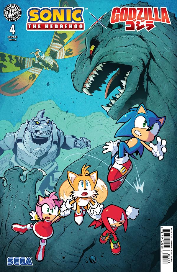 Sonic The Hedgehog X Godzilla #4 cover by Jack Lawrence