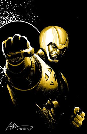 X-O Manowar: Black, White & Gold #2 Variant C (Albuquerque Full Art) cover