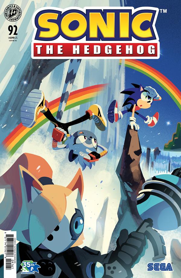 Sonic The Hedgehog #92 variant cover by Nathalie Fourdraine