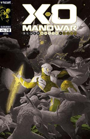 X-O Manowar: Black, White & Gold #2 Variant B (Ribic Black, White & Gold Variant) cover