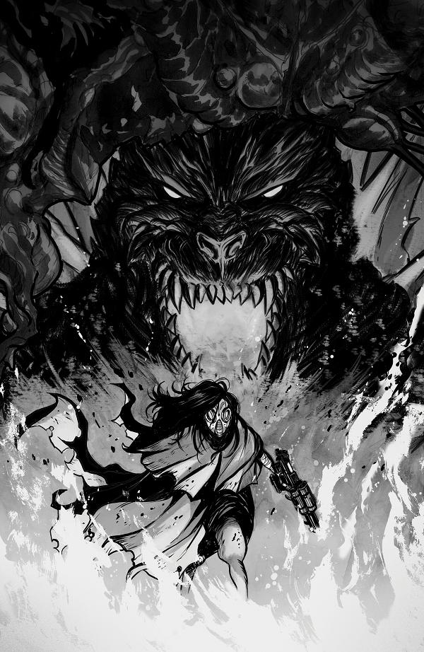 Godzilla: Revenge Of The Deadzone #2 variant cover by Pablo Tunica