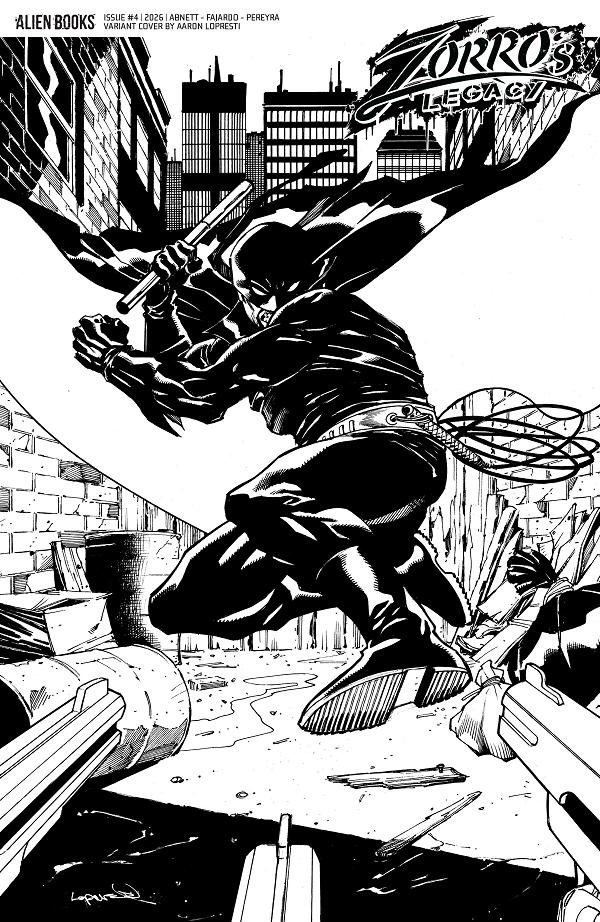 Zorro's Legacy #4 variant cover by Aaron Lopresti
