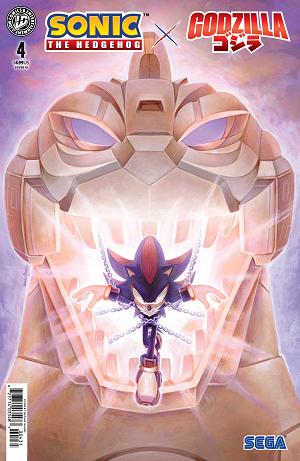 Sonic The Hedgehog X Godzilla #4 Variant RI (15) (Haines) [1:15] cover