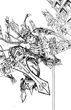 Starship Godzilla: Invasion X #2 Variant RI (10) (Ono B&W Full Art) [1:10] cover