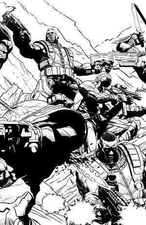 Planet Death #3 CVR F (OF 4) CVR F INC 1:50 JOE QUESADA B&W VIRGIN CONNECTING cover