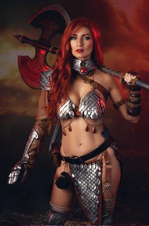 Red Sonja Barbarella #1 CVR M CVR M INC 1:10 COSPLAY IVY RED SONJA VIRGIN cover