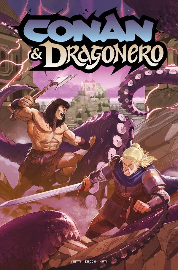 Conan & Dragonero #7 cover by Lorenzo Nuti