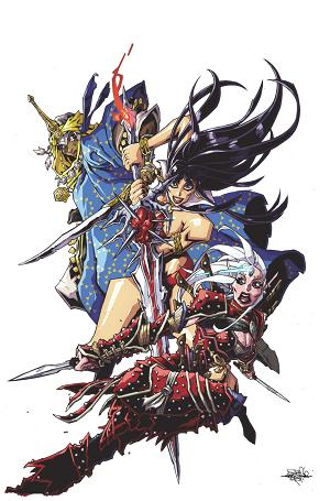 Pathfinder Vampirella Blade Of Darkness #1 CVR E CVR E ANDREW HUERTA METAL PREMIUM cover