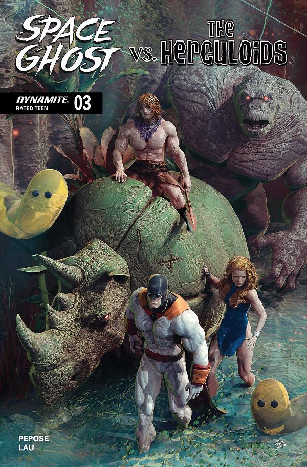 Space Ghost Vs The Herculoids #3 variant cover by Bjorn Barends