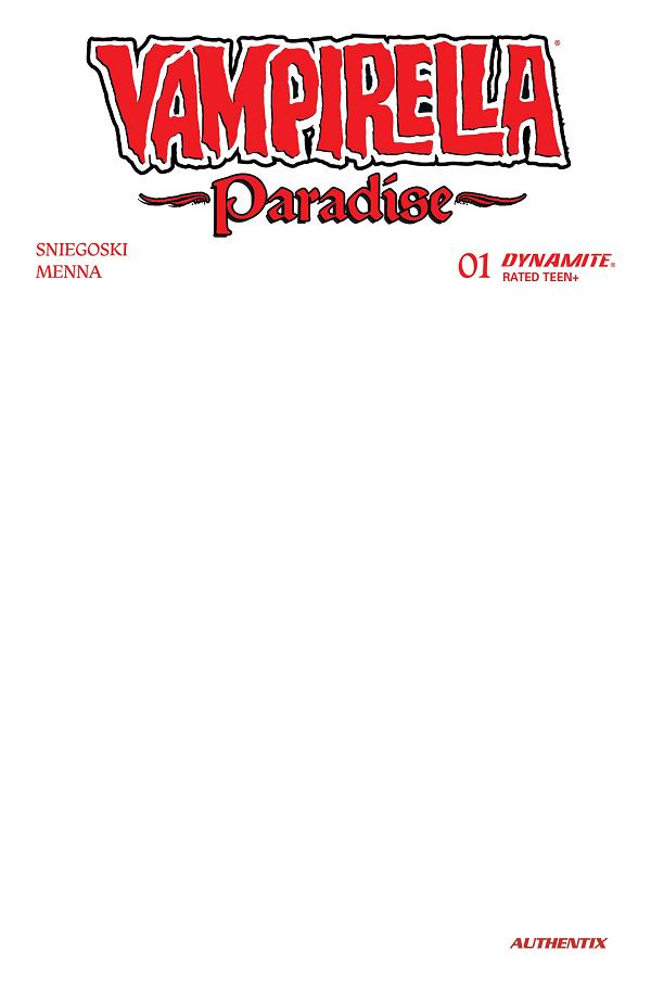Vampirella Paradise #1 variant cover by Blank Authentix