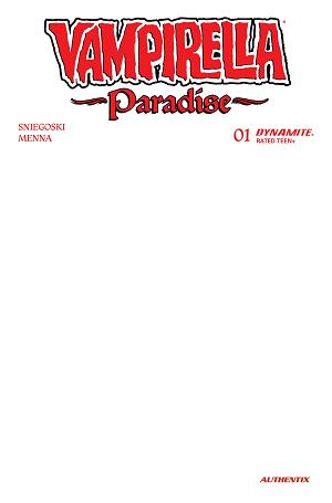 Vampirella Paradise #1 CVR G CVR G BLANK AUTHENTIX cover