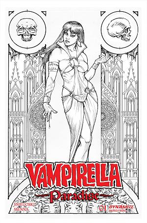 Vampirella Paradise #1 CVR P CVR P INC 1:15 JOSEPH MICHAEL LINSNER LINE ART cover