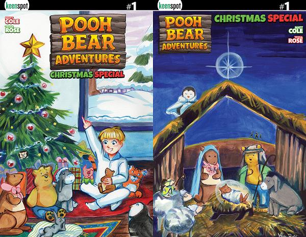 Pooh Bear Adventures Christmas Special #1 variant cover by Tessa Rose