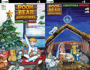 Pooh Bear Adventures Christmas Special #1 CVR D (ONE SHOT) CVR D TESSA ROSE HOLOFOIL FLIP cover