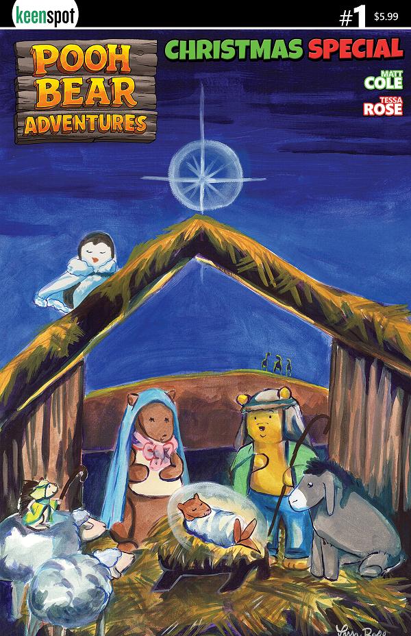 Pooh Bear Adventures Christmas Special #1 variant cover by Tessa Rose